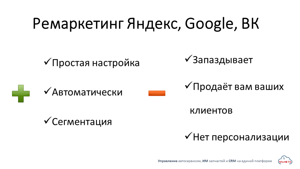 Ремаркетинг Яндекс Google ВК простая настройка сегментация в Москве